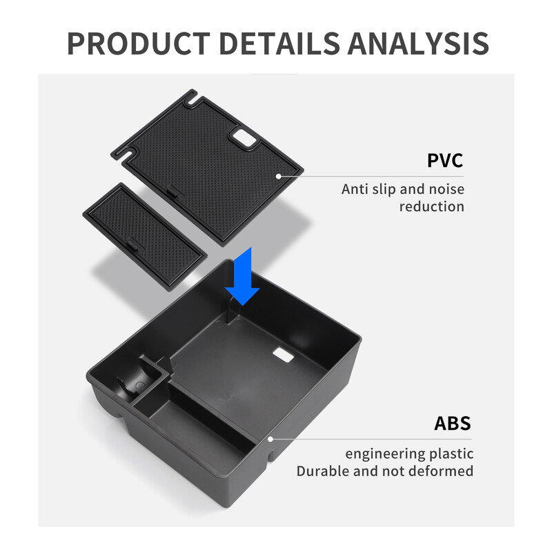 Kartámasz tárolódoboz GMC Acadia 2017 - 2022 2023 autóhoz középkonzol tálca rendező belső kiegészítők rendbetétel fekete