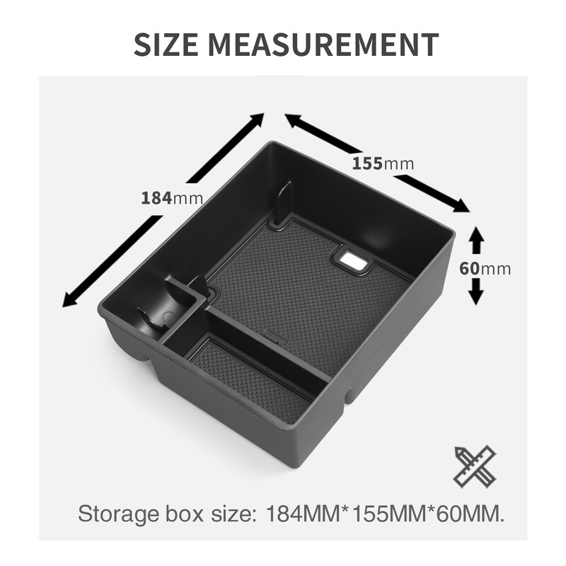 Kartámasz tárolódoboz GMC Acadia 2017 - 2022 2023 autóhoz középkonzol tálca rendező belső kiegészítők rendbetétel fekete