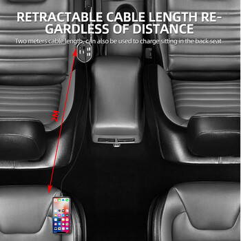 Car Seat Gap Storage Box με ποτηροθήκη Super Fast Charge Organizer Seat Crevice Filler Box Universal Type-C Ασύρματη φόρτιση