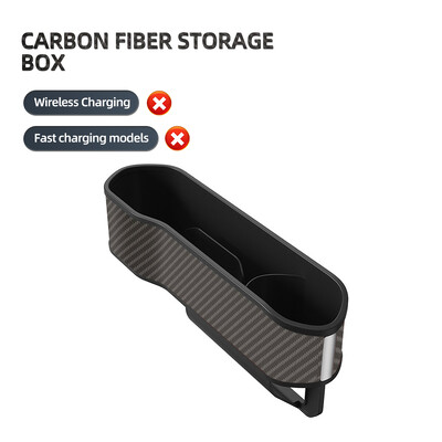 Cutie de depozitare pentru scaunul auto cu suport pentru pahare Organizator de încărcare super rapidă Cutie de umplere a crăpăturilor pentru scaune Încărcare fără fir universal de tip C