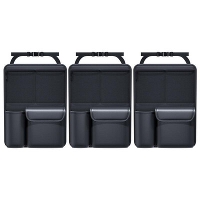 Portbagajul mașinii Geantă de depozitare din piele Organizator pliabil pentru unelte pentru spate a scaunului de mașină, depozitare UV multifuncțională, organizator pentru agățat pentru scaunul din spate suv