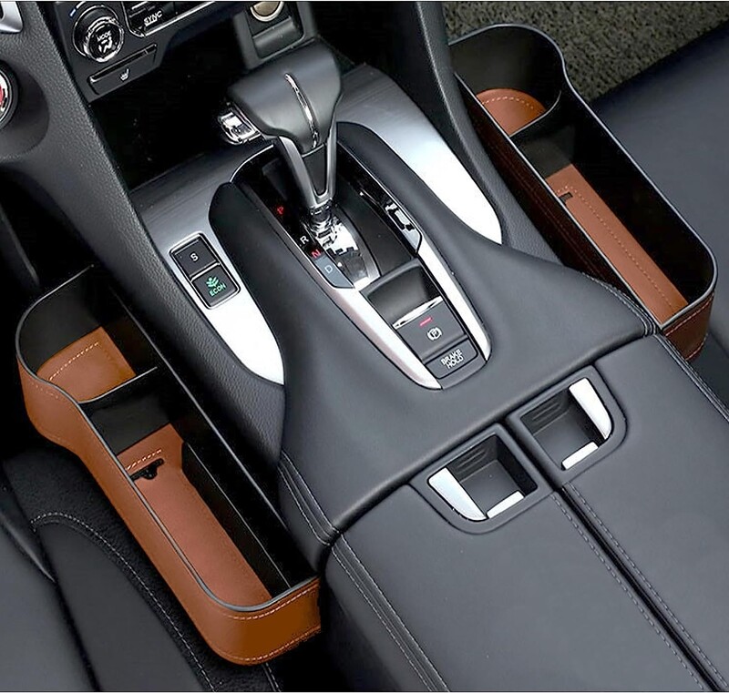 Manager de umplere a decalajului scaunului auto Cutie de depozitare multifuncțională a scaunului auto din piele Manager de depozitare a spațiului scaunului auto Accesorii auto