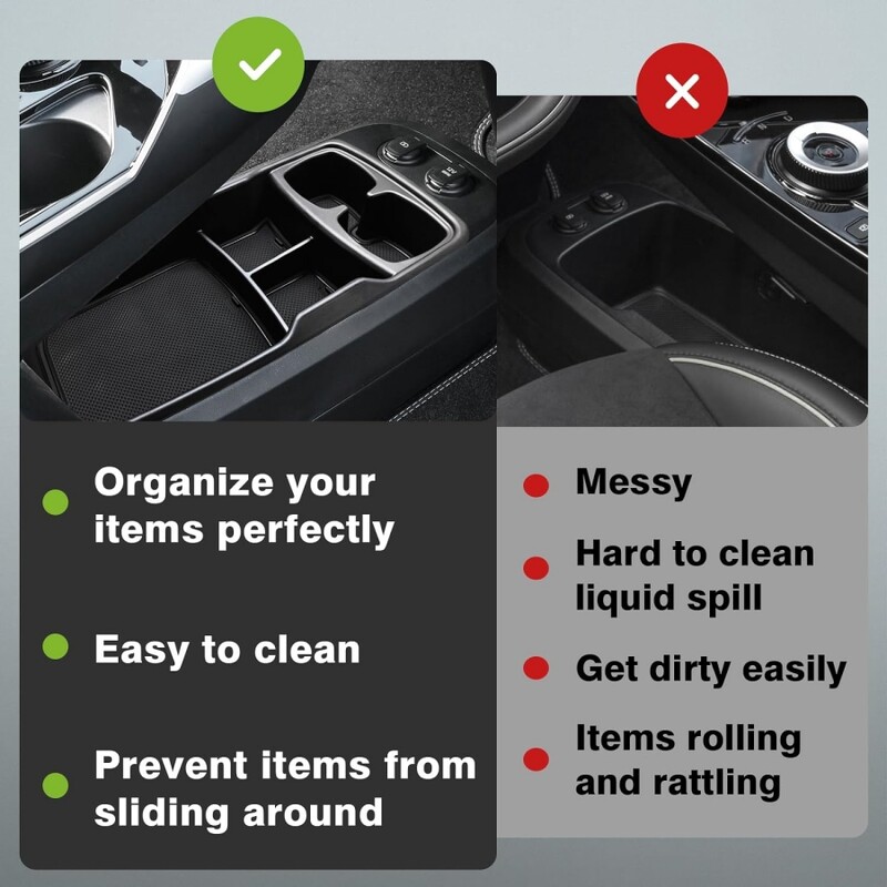 Tavă de organizare a consolă centrală inferioară pentru Kia EV6 2023 2024 Cutie de depozitare pentru cotiera Suport pentru pahare Material ABS Accesorii de interior