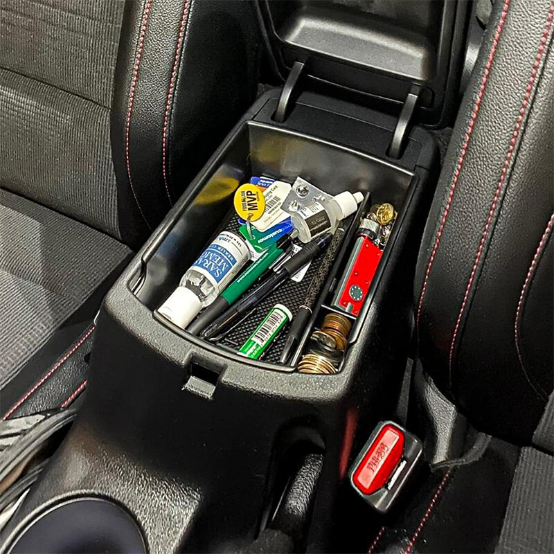 Automašīnas roku balstu centra uzglabāšanas kastes konteinera cimdu organizatora futrālis KIA Soul 2020-2024 auto salona piederumiem