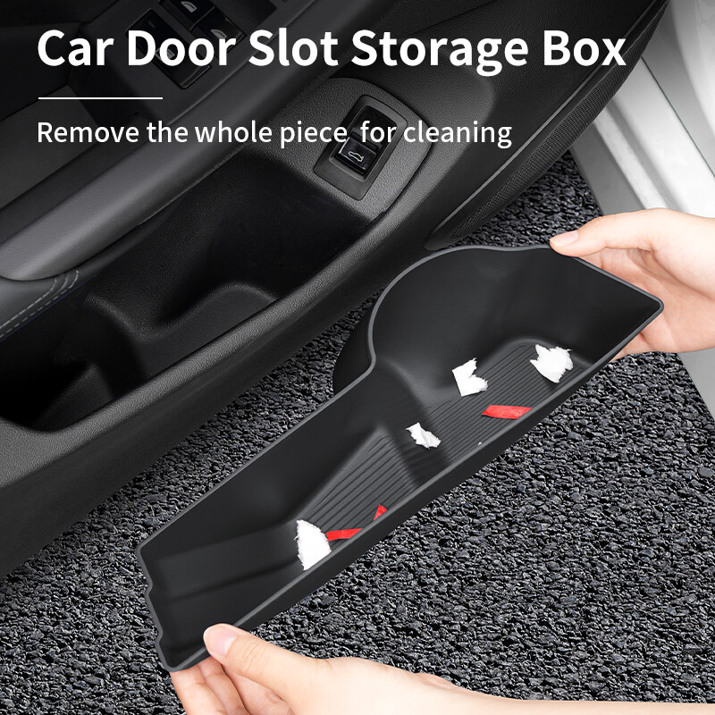 Cutie de depozitare laterală pentru ușa mașinii pentru BMW Seria 5 G60 i5 2024 TPE, buzunare organizatoare pentru fanta pentru ușă din față auto, accesorii de depozitare interioară