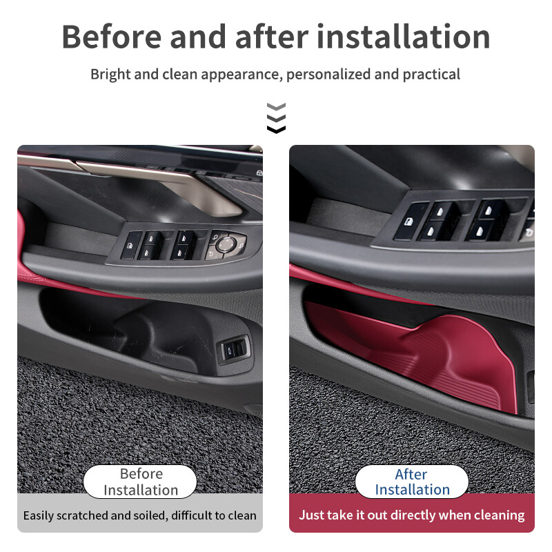 Cutie de depozitare laterală pentru ușa mașinii pentru BMW Seria 5 G60 i5 2024 TPE, buzunare organizatoare pentru fanta pentru ușă din față auto, accesorii de depozitare interioară