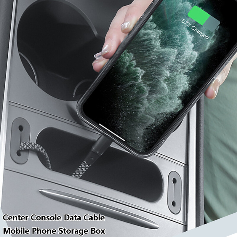 Cutie de depozitare cotiera pentru consola centrală auto, cheie, organizator de cabluri de încărcare a telefonului pentru Tesla Model 3 Model Y 2017-2023 Accesorii