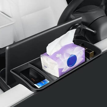 Για Tesla Model 3 Y Screen Rear Storage Box Organizer Magnetic Storage Invisible ETC Glasses Diy Tissue Box Αξεσουάρ