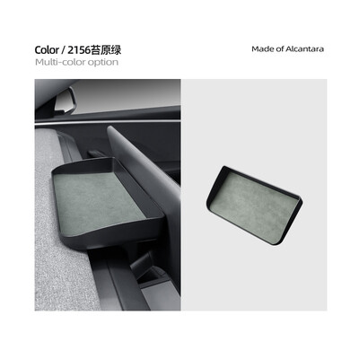 Pentru Tesla noul model 3+ Highland 2024, cutie de depozitare pentru bordul de instrumente, tablou de bord din piele de căprioară, în spatele ecranului, cutie de decorare
