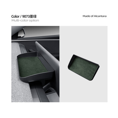 Pentru Tesla noul model 3+ Highland 2024, cutie de depozitare pentru bordul de instrumente, tablou de bord din piele de căprioară, în spatele ecranului, cutie de decorare