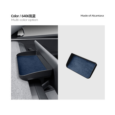 Pentru Tesla noul model 3+ Highland 2024, cutie de depozitare pentru bordul de instrumente, tablou de bord din piele de căprioară, în spatele ecranului, cutie de decorare