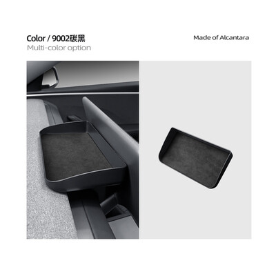 Pentru Tesla noul model 3+ Highland 2024, cutie de depozitare pentru bordul de instrumente, tablou de bord din piele de căprioară, în spatele ecranului, cutie de decorare