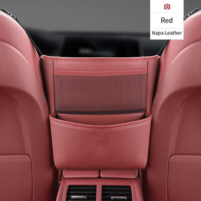 Geantă de depozitare pentru scaunul de mașină, din piele PU, cotiera pentru mașină, organizator agățat, suport multifuncțional pentru geanta de mână, buzunar pentru plasă, depozitare țesături