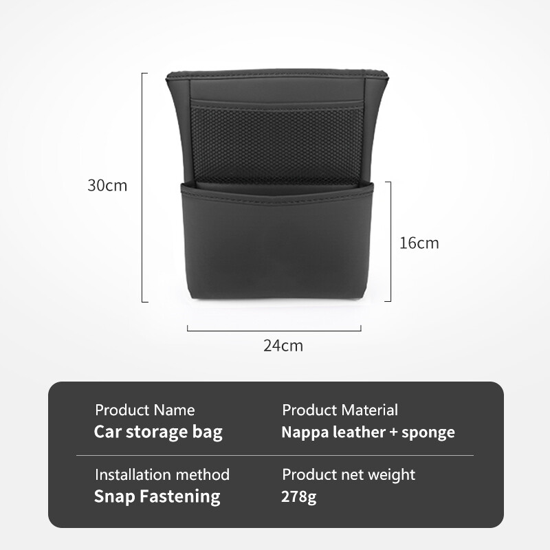 Geantă de depozitare pentru scaunul de mașină, din piele PU, cotiera pentru mașină, organizator agățat, suport multifuncțional pentru geanta de mână, buzunar pentru plasă, depozitare țesături