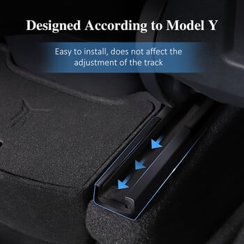 YZ For Tesla Model 3 2021 Model Y 2022 Πίσω κεντρική κονσόλα Αποθηκευτικό κουτί Organizer Δίσκος Flocking Car Αξεσουάρ