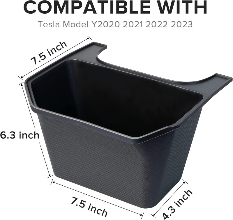 Pentru Tesla Model Y 2020-2024 Organizator Cutie de depozitare pentru bancheta din spate Coș de gunoi, Organizator pentru consola centrală din spate Container al doilea rând