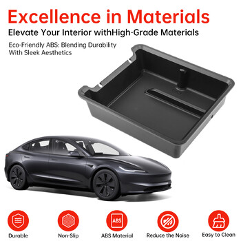 Για Tesla Model 3 2024 Highland Armrest Box Αποθήκευση Κεντρική κονσόλα Organizer Εμπορευματοκιβώτια Αξεσουάρ εσωτερικού δίσκου