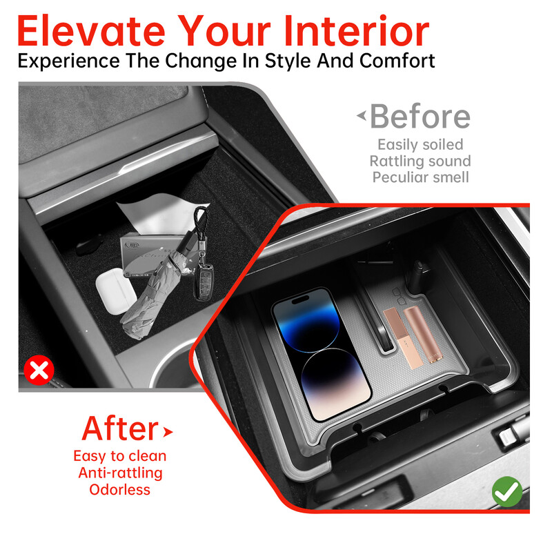 Pentru Tesla Model 3 2024 Highland Cotieră Cutie de depozitare Consolă Centrală Organizator Containere Accesorii pentru tavă interioară