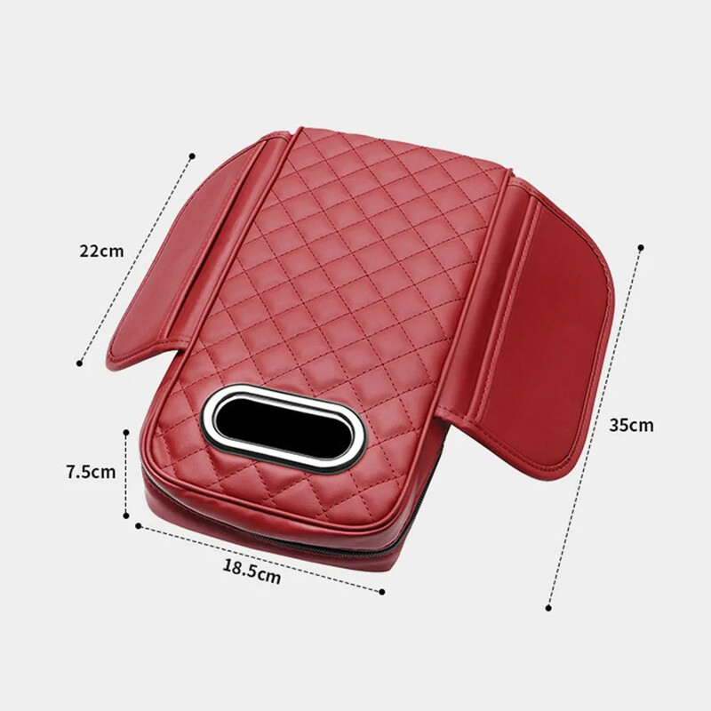 Suport de pernă pentru cotieră universală pentru consola centrală a mașinii Suport pentru cotieră din piele PU Tampă portabilă pentru cotieră pentru mașină Husă de pernă pentru înălțime