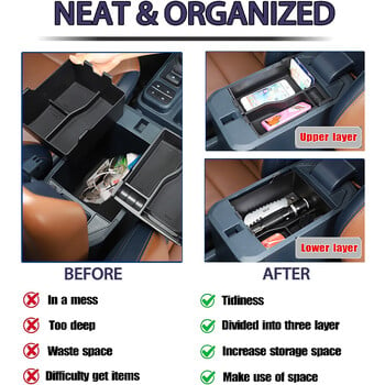 Ford Maverick 2022-2024 Κεντρική κονσόλα Organizer Δίσκοι κονσόλας Insert Glove Pallet Organizer Διπλά Αξεσουάρ