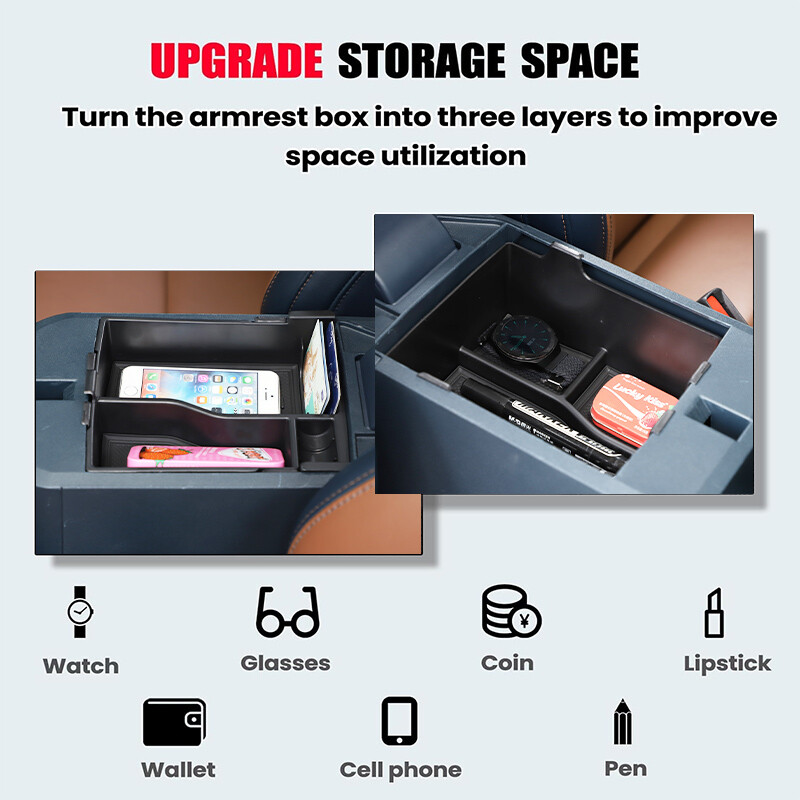 Ford Maverick 2022-2024 középkonzol rendszerező konzoltálcák betét kesztyű raklaprendező kettős rétegű tartozékok