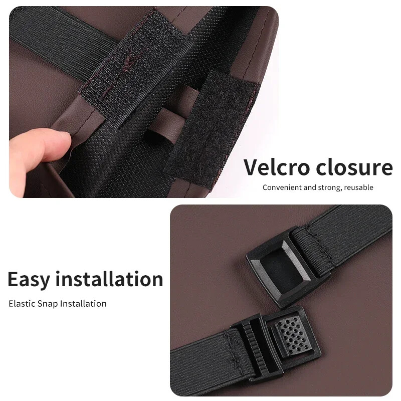 Suport pentru cutie de șervețele pentru mașină din piele Nappa Consolă centrală pentru mașină Cotiera pentru șervețele Cutie pentru șervețele pentru soare Husă pentru șervețele pentru bancheta din spate cu curea de fixare