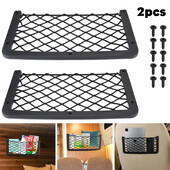 2db autós rendszerező hálós tárolótáska autó hátsó hátsó csomagtartója nagy rugalmas zsinór háló zseb autós kiegészítők univerzális