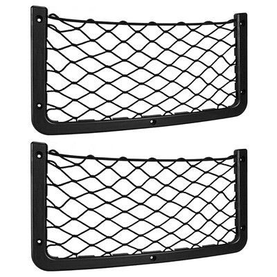 2db autós rendszerező hálós tárolótáska autó hátsó hátsó csomagtartója nagy rugalmas zsinór háló zseb autós kiegészítők univerzális