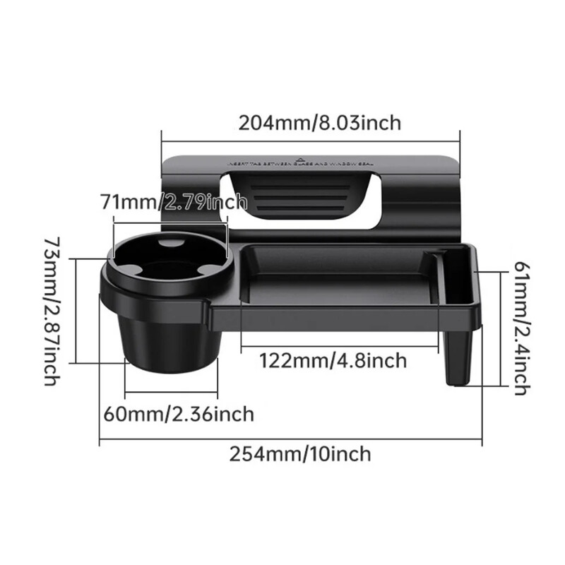 Automašīnas organizatora kaste, daudzfunkcionāls piekarināms glabāšanas plaukts ar glāžu turētāju, dzērienu turētāju sānu durvju loga tālruņa slots automašīnas salonam