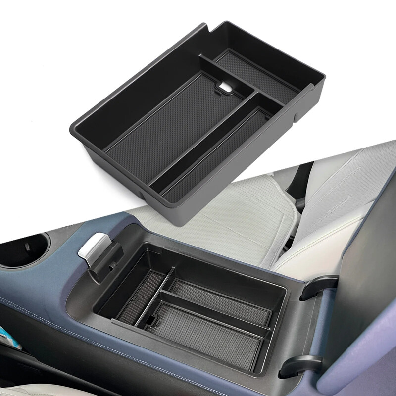 Xpeng G6 Car Center Console Tray Roku balstu Uzglabāšanas Kastes Organizators Salona piederumi Noliktavu Tīrīšana Melni Auto piederumi