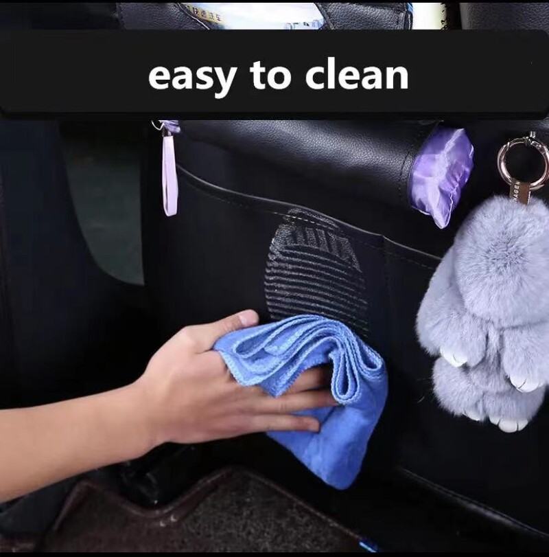 2024 Geantă organizatoare de depozitare pentru spate scaun auto, universală, din piele PU, cutie de depozitare multifuncțională, scaun auto, tampon anti lovitură pentru copii