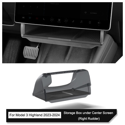 Paredzēts Tesla Model 3 Highland 2024 zem ekrāna slēptās atmiņas kastes modelim Y jauns aiz ekrāna atmiņas kastes centra konsoles krātuve
