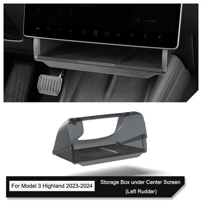 Paredzēts Tesla Model 3 Highland 2024 zem ekrāna slēptās atmiņas kastes modelim Y jauns aiz ekrāna atmiņas kastes centra konsoles krātuve