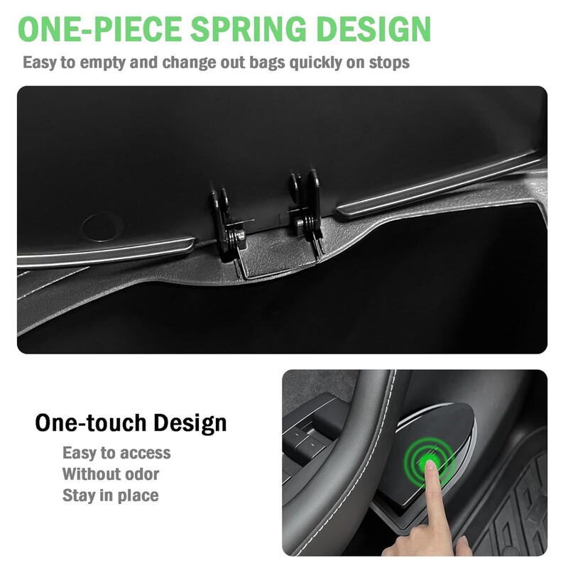 par Tesla Model Y miskaste ar vāku priekšējo durvju automātiskās miskastes spraudnis kabatas atkritumu tvertnes modelim Y 2024 2023 2022 2021