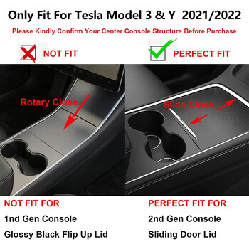 Централна кутия за съхранение на подлакътник за Tesla Model 3 Y 2021 2022 2023 Органайзер Централна конзола Тава Калъф Flocking Автомобилни аксесоари