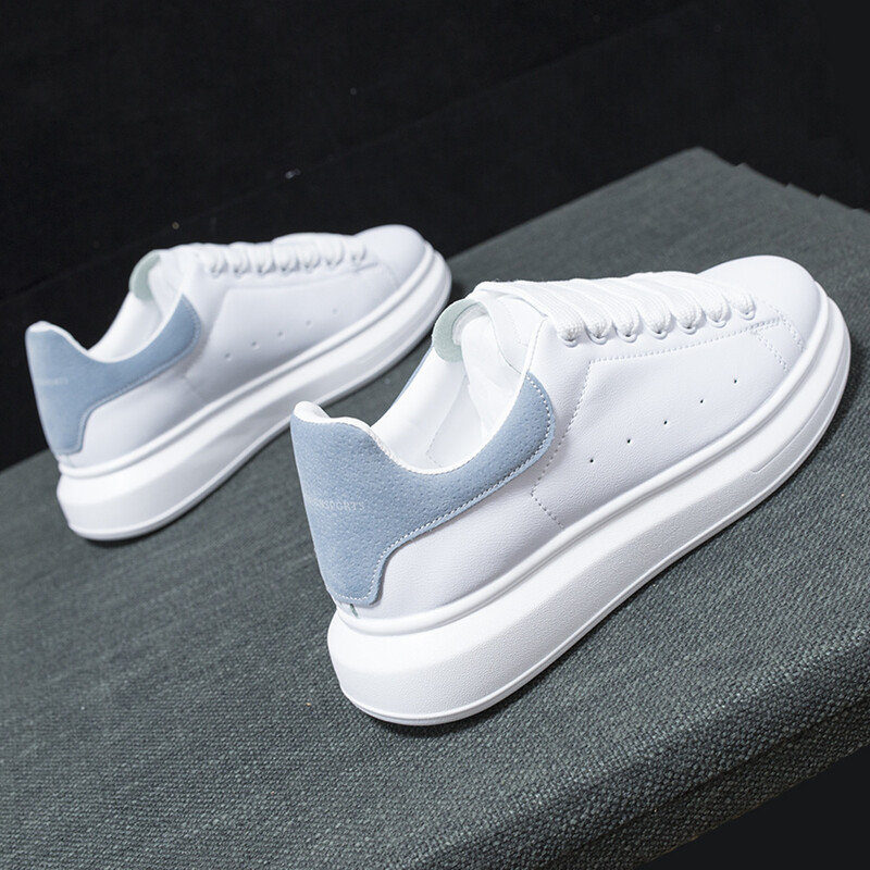 Pantofi albi literari șic Modele de cuplu McQueen 2022 Noua versiune coreeană Pantofi de cuplu de bază Multicolori Disponibili tot anul