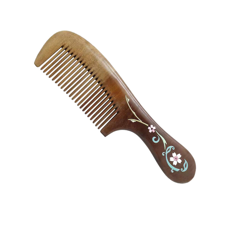 Mandarin kacsa festett fa fésű teljes fa fésű férfi és női fejbőr masszázsfésű, egyenes haj, háztartási gravírozás és nyomtatás