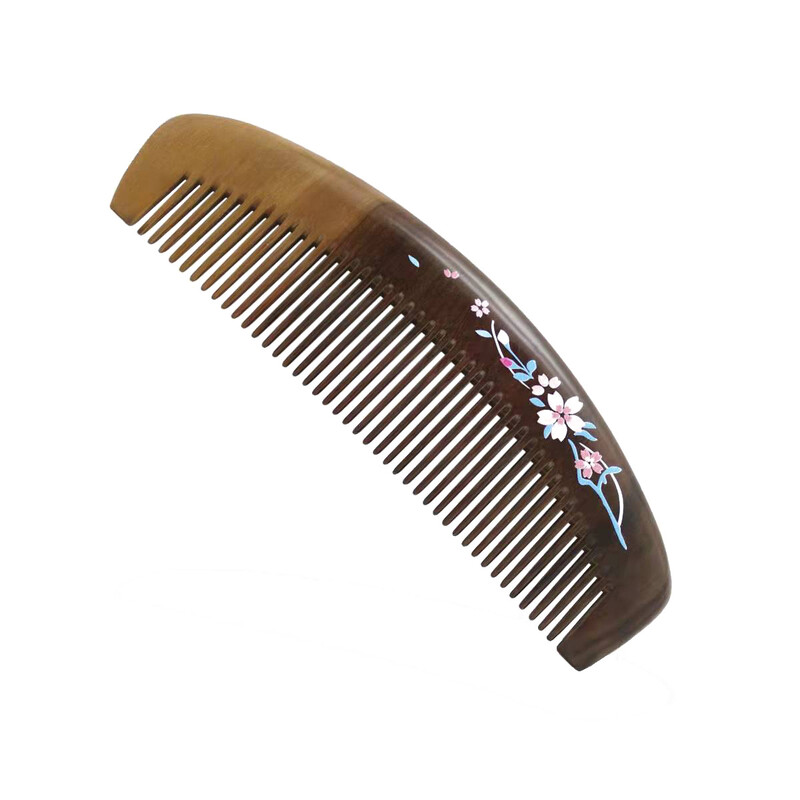 Mandarin kacsa festett fa fésű teljes fa fésű férfi és női fejbőr masszázsfésű, egyenes haj, háztartási gravírozás és nyomtatás