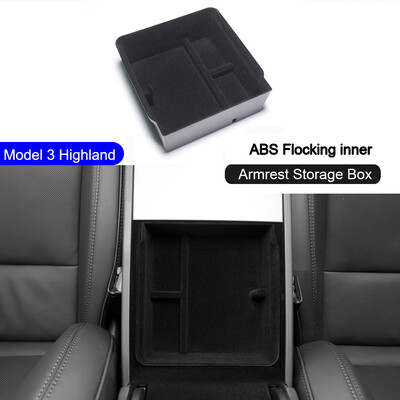 Pentru Tesla Model 3 Highland Cutie de depozitare Cotieră centrală Cutie ascunsă Suport pahare Organizator 2024 Accesorii auto