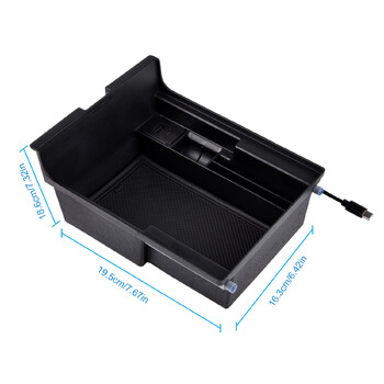 Για αξεσουάρ Tesla Model Y Model 3 Κεντρική κονσόλα ABS Organizer δίσκου 테슬라 Κεντρικό υποβραχιόνιο Κάτω κουτί αποθήκευσης органайзер 자동차용품