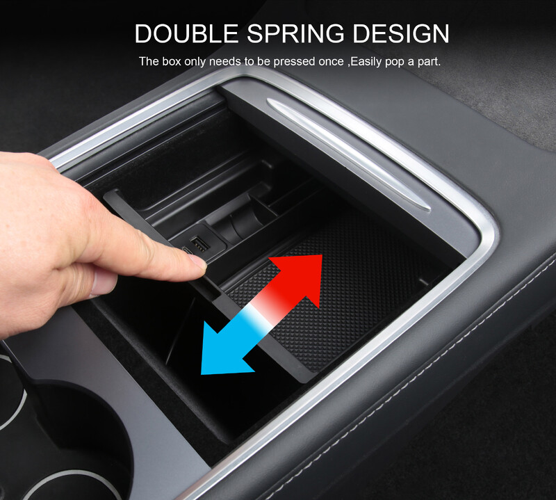 Pentru Tesla Model Y Model 3 Accesorii Consola centrală Organizator tavă ABS 테슬라 Cutie de depozitare inferioară cotieră centrală органайзер 자동차용품