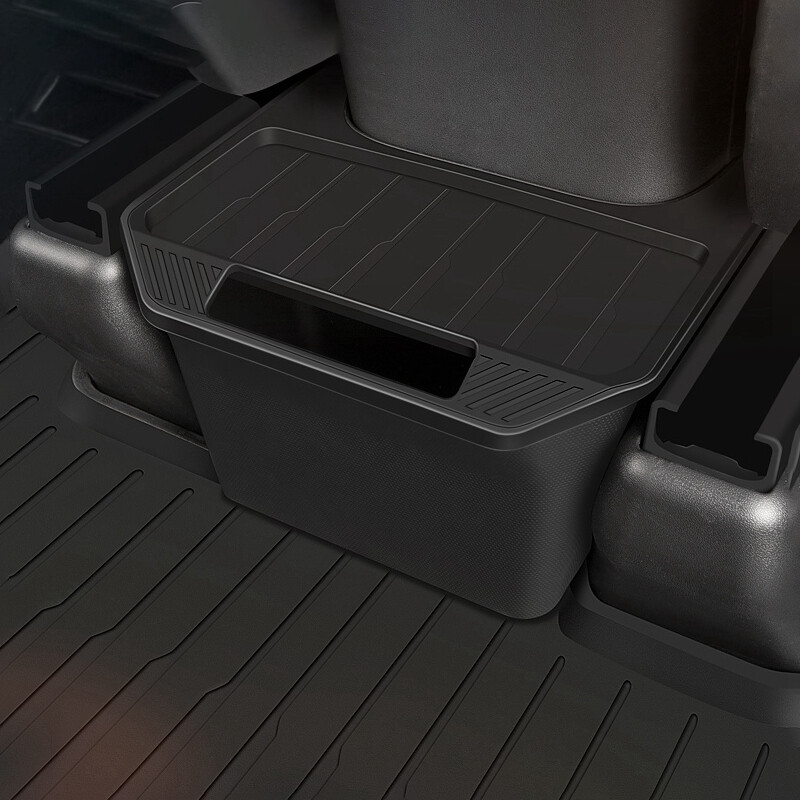 Pentru Tesla Model Y 2021-2023 Cutie de depozitare pentru consola centrală spate Cutie organizatoare TPE cu capac Coș de gunoi sub scaun Accesorii auto