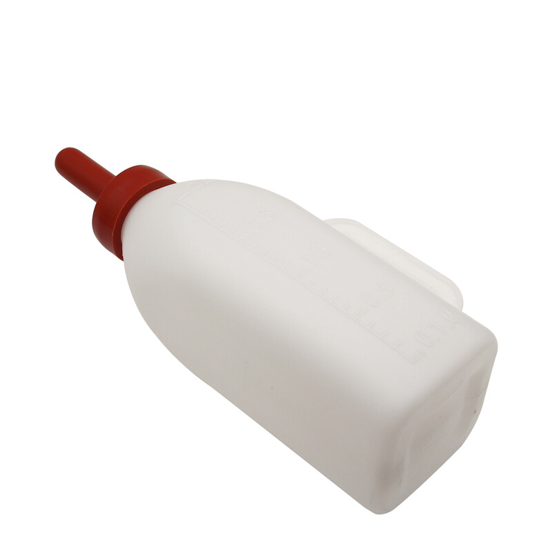 Sticlă albă de lapte de 2L pentru viței din plastic pentru viței, din cauciuc pentru viței, biberon de lapte pentru hrănire viței, hrănitori pentru vite și oi