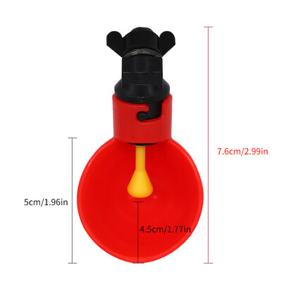 10kom automatske posude za pojilicu za piletinu, prepelice, čaše za vodu za ptice, ravna cijev sa žutom bradavicom, sustav za pitku vodu za perad