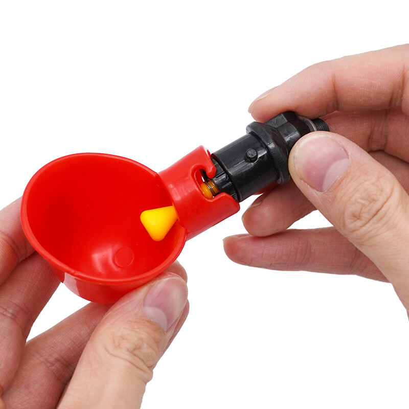 10kom automatske posude za pojilicu za piletinu, prepelice, čaše za vodu za ptice, ravna cijev sa žutom bradavicom, sustav za pitku vodu za perad