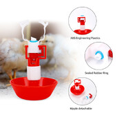 10gab. Automātiskās vistas ūdens piekarināmās krūzes Nipple Drinker Bird Coop Chicken Red Waterer piekarināmās krūzes Putnu fermas dzērāju instrumenti