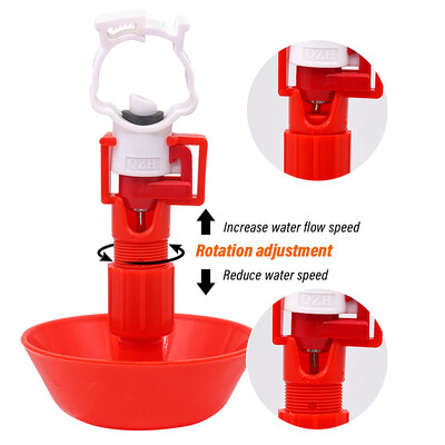 10gab. Automātiskās vistas ūdens piekarināmās krūzes Nipple Drinker Bird Coop Chicken Red Waterer piekarināmās krūzes Putnu fermas dzērāju instrumenti