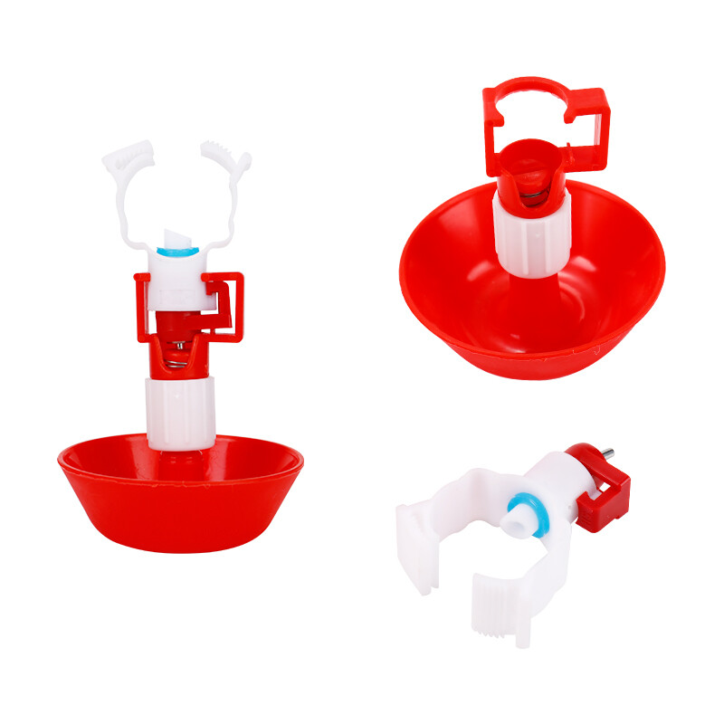 10db Automata csirke víz akasztós poharak Mellbimbó Itató Bird Coop Chicken Red Waterer Függőpohár Baromfifarm itatószerszámok