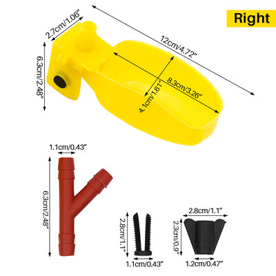 5 kompleta zdjelica za pojilicu za ptice, prepelice, čaše za piće, automatske pojilice za prepelice za 10 mm cijevi, fontane za piće za papige za ptice