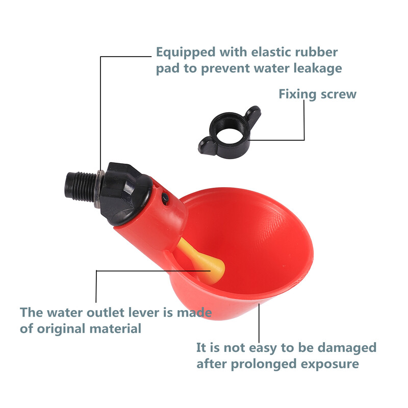 2/4/6 gab. Automātiskās vistu dzirdināšanas trauki Putnu paipalu ūdens barotavas dzērājs vistas ūdens krūzes piemājas fermas mājputniem